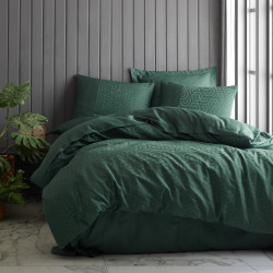Σετ κλινοσκεπασμάτων Cotton Box 129CTN3658, 100% βαμβακερό σατέν, 6 τεμάχια, κάλυμμα 200x220 cm, σεντόνι 240x260 cm, κάλυμμα 50x70 cm, πράσινο