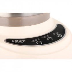 Saturn ST-FP7180 Συμπαγής επεξεργαστής τροφίμων, 500 W, άλεση, ζύμωμα, 7 L, 3 λειτουργίες, χάλκινο μοτέρ, μπεζ/καφέ