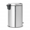 Κάδος απορριμμάτων με πεντάλ Brabantia NewIcon 649046, 20 l, Ομαλό κλείσιμο, Αντιολισθητική βάση, Ανθεκτικό στα δακτυλικά αποτυπώματα, Inox/Matte