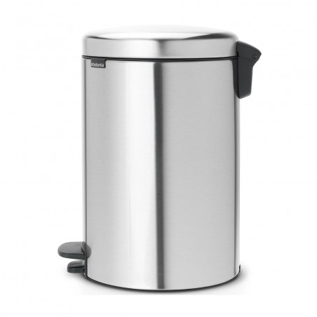 Κάδος απορριμμάτων με πεντάλ Brabantia NewIcon 649046, 20 l, Ομαλό κλείσιμο, Αντιολισθητική βάση, Ανθεκτικό στα δακτυλικά αποτυπώματα, Inox/Matte