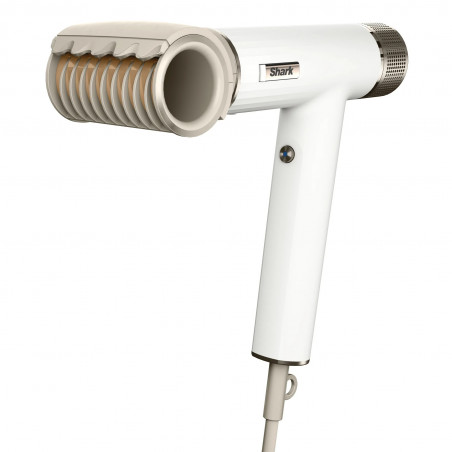 Στεγνωτήρας μαλλιών Shark HD333EU, 1700 W, 3 λειτουργίες, ψυχρός πίδακας, 3 εξαρτήματα, έως 110C, ιονιστής, Λευκό
