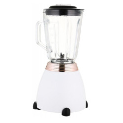 Μπλέντερ Laretti LR-FP7310, 500W, 1.5 l, Ανοξείδωτες λεπίδες, 2 ταχύτητες + παλμός, Μηχανισμός κλειδώματος, Λευκό