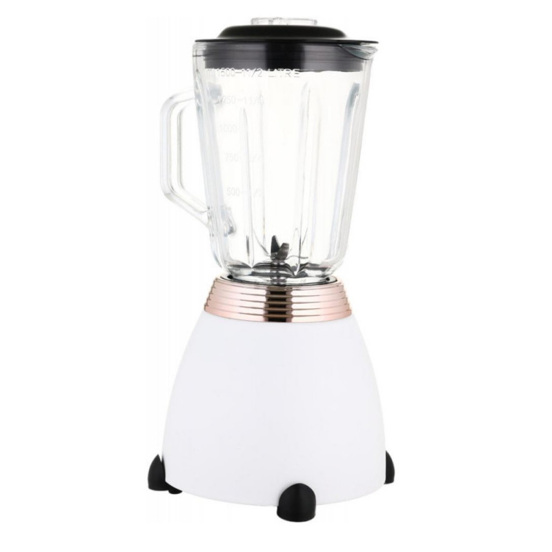 Μπλέντερ Laretti LR-FP7310, 500W, 1.5 l, Ανοξείδωτες λεπίδες, 2 ταχύτητες + παλμός, Μηχανισμός κλειδώματος, Λευκό