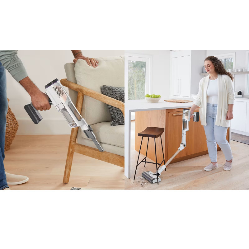 Σκούπα όρθια Shark IW3612EU, 240W, 0.42 l, 3 ρυθμίσεις, Αόρατοι αισθητήρες ανίχνευσης ρύπων, Σφραγίδα κατά των αλλεργιογόνων, LED, Λευκό/χρυσό