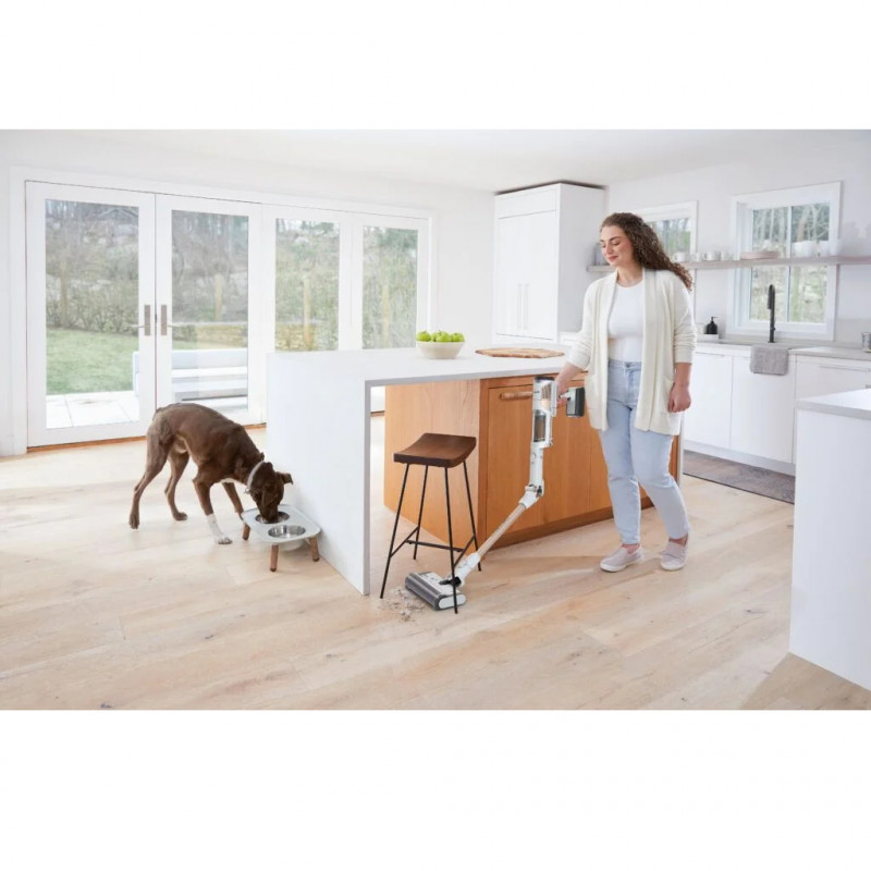 Σκούπα όρθια Shark IW3612EU, 240W, 0.42 l, 3 ρυθμίσεις, Αόρατοι αισθητήρες ανίχνευσης ρύπων, Σφραγίδα κατά των αλλεργιογόνων, LED, Λευκό/χρυσό