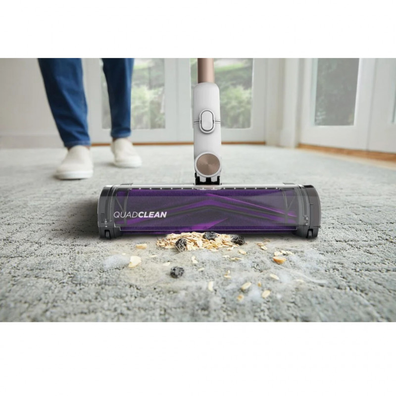 Σκούπα όρθια Shark IW3612EU, 240W, 0.42 l, 3 ρυθμίσεις, Αόρατοι αισθητήρες ανίχνευσης ρύπων, Σφραγίδα κατά των αλλεργιογόνων, LED, Λευκό/χρυσό