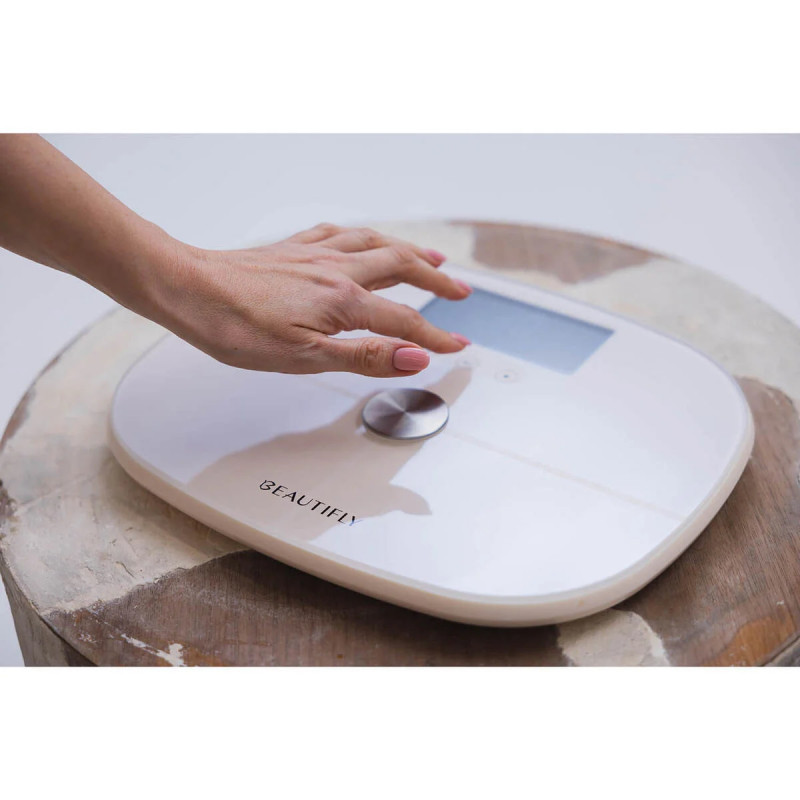 Beautifly SlimSense, Μέχρι 180 κιλά, Λειτουργία αθλητή, 9 προφίλ, Παρακολούθηση προόδου, LCD, Ανάλυση σύστασης σώματος, Μπεζ