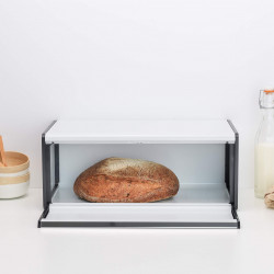 Κουτί ψωμιού Brabantia Fall Front 1003246, 18 l, 46,5x25 cm, Επιτοίχια τοποθέτηση, χωρίς δακτυλικά αποτυπώματα, Λευκό