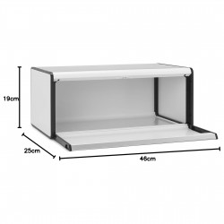 Κουτί ψωμιού Brabantia Fall Front 1003246, 18 l, 46,5x25 cm, Επιτοίχια τοποθέτηση, χωρίς δακτυλικά αποτυπώματα, Λευκό