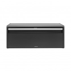 Κουτί ψωμιού Brabantia Fall Front 107836, 18 l, 46.5x25 cm, επίτοιχο, χωρίς δακτυλικά αποτυπώματα, μαύρο