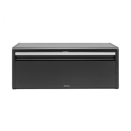 Κουτί ψωμιού Brabantia Fall Front 107836, 18 l, 46.5x25 cm, επίτοιχο, χωρίς δακτυλικά αποτυπώματα, μαύρο