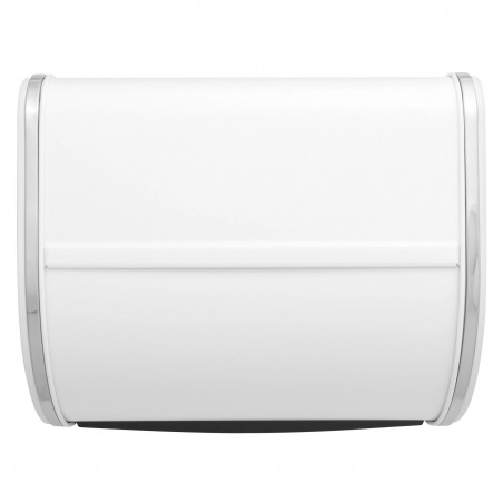 Κουτί ψωμιού Brabantia Roll Top 1003254, 11 l, 31,6x26,5 cm, Ειδική δομή, Λευκό/Inox