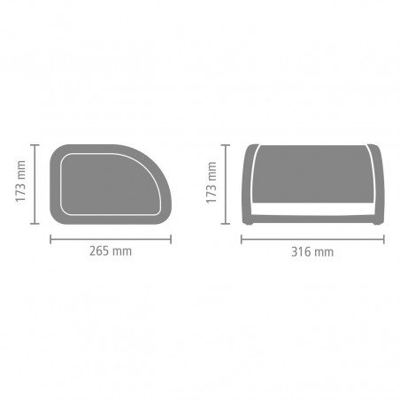 Κουτί για ψωμί Brabantia Roll Top 646889, 11 l, 31,6x26,5 cm, Ειδική δομή, Inox/Ματ
