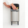 Κάδος απορριμμάτων Brabantia Bo Small Hi 1006642, 4 λίτρα, Ομαλό και αθόρυβο άνοιγμα, Αντιολισθητική βάση, Ανθεκτικό στα δακτυλικά αποτυπώματα, Ανοξείδωτο/Ματ