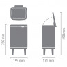 Κάδος απορριμμάτων Brabantia Bo Small Hi 1006642, 4 λίτρα, Ομαλό και αθόρυβο άνοιγμα, Αντιολισθητική βάση, Ανθεκτικό στα δακτυλικά αποτυπώματα, Ανοξείδωτο/Ματ