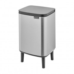Κάδος απορριμμάτων Brabantia Bo Small Hi 1006646, 7 λίτρα, Υπερυψωμένος, Ομαλό και αθόρυβο άνοιγμα, Αντιολισθητική βάση, Ανθεκτικός στα δακτυλικά αποτυπώματα, Ανοξείδωτο/Ματ
