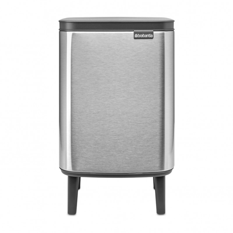 Κάδος απορριμμάτων Brabantia Bo Small Hi 1006646, 7 λίτρα, Υπερυψωμένος, Ομαλό και αθόρυβο άνοιγμα, Αντιολισθητική βάση, Ανθεκτικός στα δακτυλικά αποτυπώματα, Ανοξείδωτο/Ματ