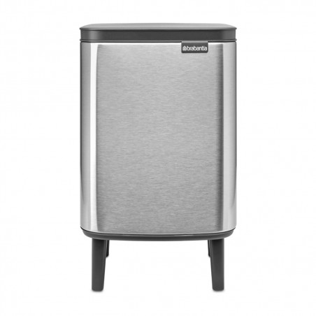 Κάδος απορριμμάτων Brabantia Bo Small Hi 1006646, 7 λίτρα, Υπερυψωμένος, Ομαλό και αθόρυβο άνοιγμα, Αντιολισθητική βάση, Ανθεκτικός στα δακτυλικά αποτυπώματα, Ανοξείδωτο/Ματ