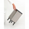 Κάδος απορριμμάτων Brabantia Bo Small Hi 1006646, 7 λίτρα, Υπερυψωμένος, Ομαλό και αθόρυβο άνοιγμα, Αντιολισθητική βάση, Ανθεκτικός στα δακτυλικά αποτυπώματα, Ανοξείδωτο/Ματ