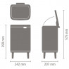 Κάδος απορριμμάτων Brabantia Bo Small Hi 1006646, 7 λίτρα, Υπερυψωμένος, Ομαλό και αθόρυβο άνοιγμα, Αντιολισθητική βάση, Ανθεκτικός στα δακτυλικά αποτυπώματα, Ανοξείδωτο/Ματ