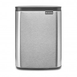 Κάδος απορριμμάτων Brabantia Bo Small 1006632, 7 λίτρα, Ομαλό και αθόρυβο άνοιγμα, Αντιολισθητική βάση, Ανθεκτικό στα δακτυλικά αποτυπώματα, Ανοξείδωτο/Ματ