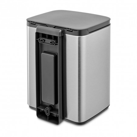 Κάδος απορριμμάτων Brabantia Bo Small 1006632, 7 λίτρα, Ομαλό και αθόρυβο άνοιγμα, Αντιολισθητική βάση, Ανθεκτικό στα δακτυλικά αποτυπώματα, Ανοξείδωτο/Ματ