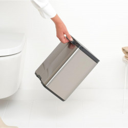 Κάδος απορριμμάτων Brabantia Bo Small 1006632, 7 λίτρα, Ομαλό και αθόρυβο άνοιγμα, Αντιολισθητική βάση, Ανθεκτικό στα δακτυλικά αποτυπώματα, Ανοξείδωτο/Ματ