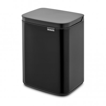 Κάδος απορριμμάτων Brabantia Bo Small 4L, Ομαλό και αθόρυβο άνοιγμα,Αντιολισθητική βάση, Μαύρο