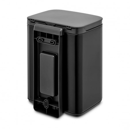 Κάδος απορριμμάτων Brabantia Bo Small 4L, Ομαλό και αθόρυβο άνοιγμα,Αντιολισθητική βάση, Μαύρο