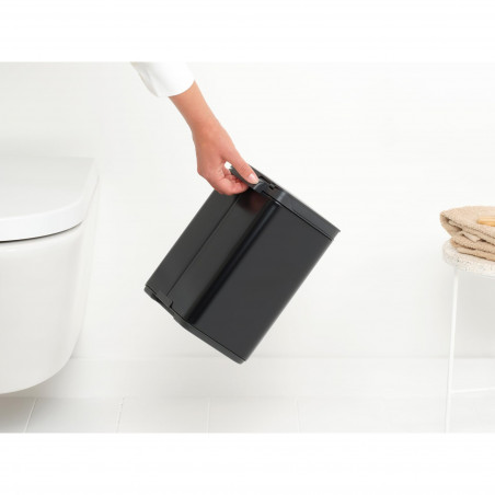 Κάδος απορριμμάτων Brabantia Bo Small 4L, Ομαλό και αθόρυβο άνοιγμα,Αντιολισθητική βάση, Μαύρο