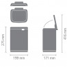 Κάδος απορριμμάτων Brabantia Bo Small 4L, Ομαλό και αθόρυβο άνοιγμα,Αντιολισθητική βάση, Μαύρο