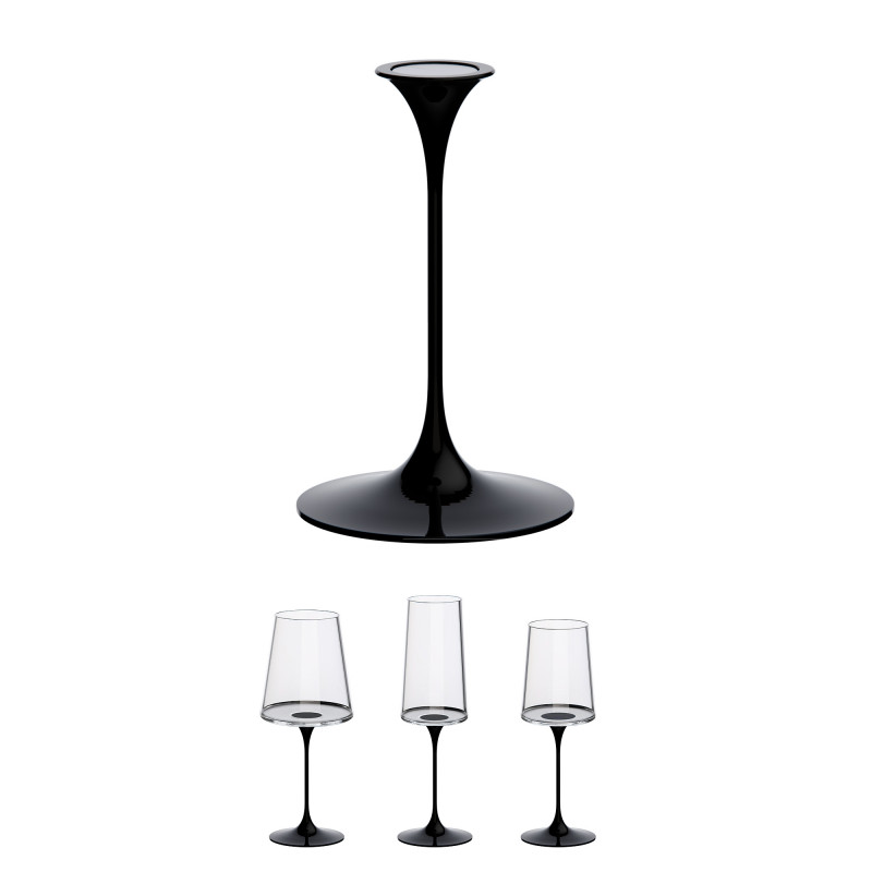 Καρέκλα με μαγνητικό εξάρτημα Trebonn SplitGlass 2025100, Ø7.5x12 cm, Αρθρωτό σύστημα, Αλουμίνιο, Μαύρο
