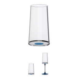 Σετ 2 κρυστάλλινων ποτηριών σαμπάνιας Trebonn SplitGlass 2025132, 320 ml, Ø7.8x12.5 cm, Modular system, Μπλε