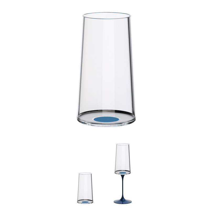 Σετ 2 κρυστάλλινων ποτηριών σαμπάνιας Trebonn SplitGlass 2025132, 320 ml, Ø7.8x12.5 cm, Modular system, Μπλε