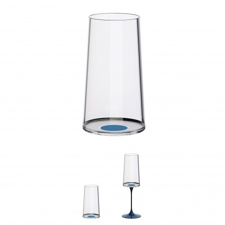 Σετ 2 κρυστάλλινων ποτηριών σαμπάνιας Trebonn SplitGlass 2025132, 320 ml, Ø7.8x12.5 cm, Modular system, Μπλε