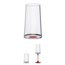 Σετ 2 κρυστάλλινων ποτηριών σαμπάνιας Trebonn SplitGlass 2025131, 320 ml, Ø7.8x12.5 cm, Modular system, Κόκκινο
