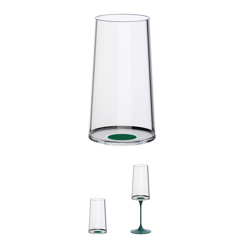 Σετ 2 κρυστάλλινων ποτηριών σαμπάνιας Trebonn SplitGlass 2025133, 320 ml, Ø7.8x12.5 cm, Modular system, Πράσινο