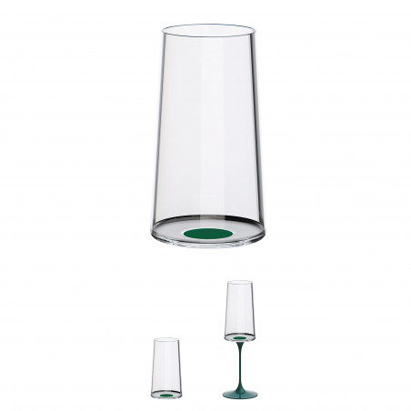Σετ 2 κρυστάλλινων ποτηριών σαμπάνιας Trebonn SplitGlass 2025133, 320 ml, Ø7.8x12.5 cm, Modular system, Πράσινο