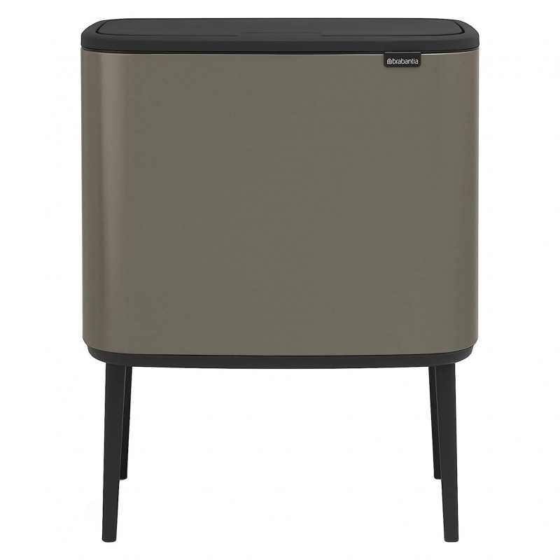 Κάδος Brabantia Bo Touch 651113, 11+23 l, Ομαλό και αθόρυβο άνοιγμα, Μεγάλο άνοιγμα, Γκρι