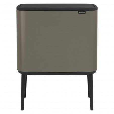 Κάδος Brabantia Bo Touch 651113, 11+23 l, Ομαλό και αθόρυβο άνοιγμα, Μεγάλο άνοιγμα, Γκρι