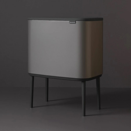 Κάδος Brabantia Bo Touch 651113, 11+23 l, Ομαλό και αθόρυβο άνοιγμα, Μεγάλο άνοιγμα, Γκρι