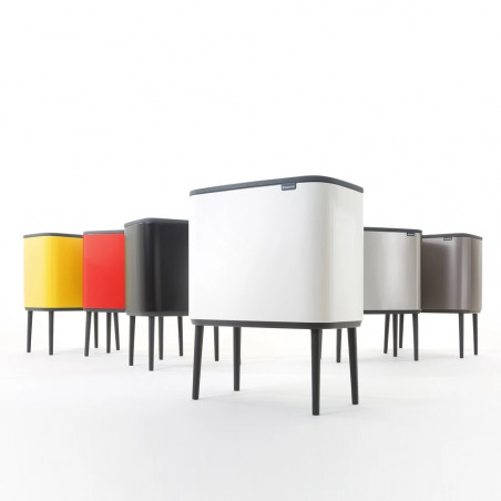 Κάδος Brabantia Bo Touch 651113, 11+23 l, Ομαλό και αθόρυβο άνοιγμα, Μεγάλο άνοιγμα, Γκρι