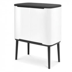 Κάδος Brabantia Bo Touch 651110, 11+23 L, Ομαλό και αθόρυβο άνοιγμα, Μεγάλο άνοιγμα, Λευκό