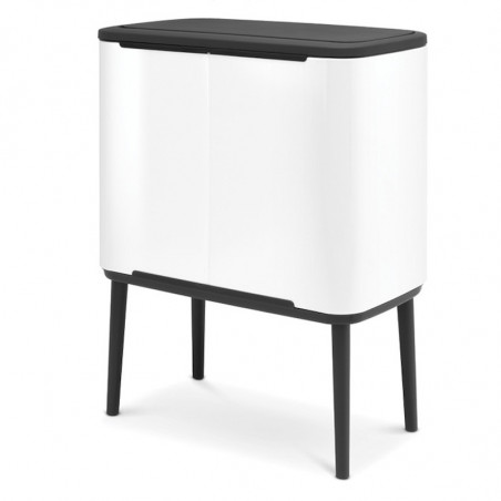 Κάδος Brabantia Bo Touch 651110, 11+23 L, Ομαλό και αθόρυβο άνοιγμα, Μεγάλο άνοιγμα, Λευκό