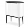 Κάδος Brabantia Bo Touch 651110, 11+23 L, Ομαλό και αθόρυβο άνοιγμα, Μεγάλο άνοιγμα, Λευκό