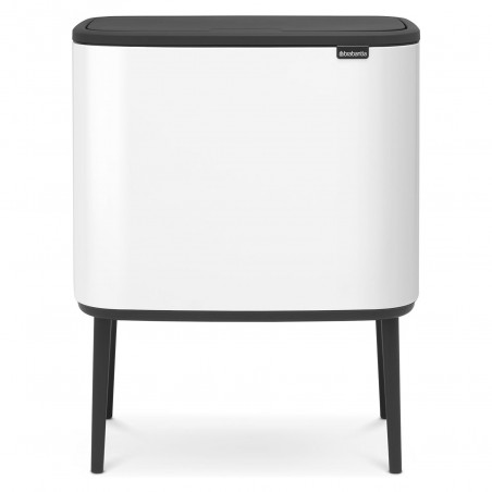 Κάδος Brabantia Bo Touch 651110, 11+23 L, Ομαλό και αθόρυβο άνοιγμα, Μεγάλο άνοιγμα, Λευκό