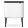 Κάδος Brabantia Bo Touch 651110, 11+23 L, Ομαλό και αθόρυβο άνοιγμα, Μεγάλο άνοιγμα, Λευκό