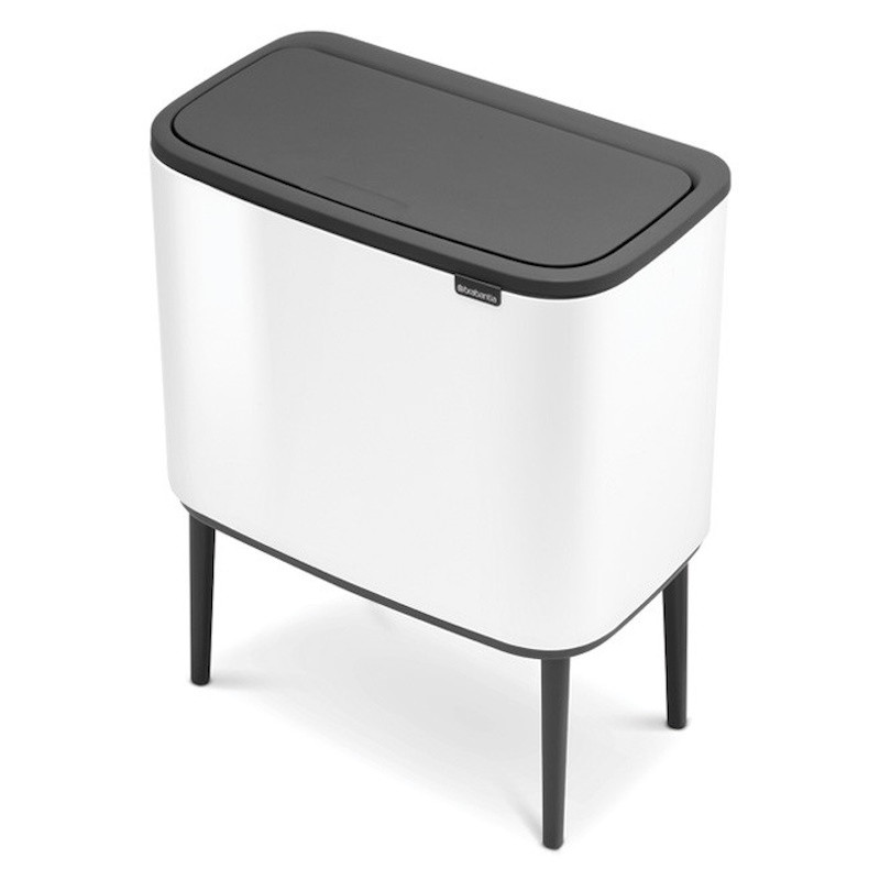 Κάδος Brabantia Bo Touch 651110, 11+23 L, Ομαλό και αθόρυβο άνοιγμα, Μεγάλο άνοιγμα, Λευκό