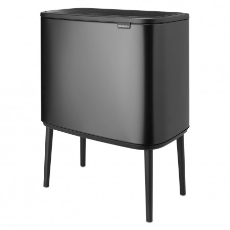 Κάδος Brabantia Bo Touch 1008855, 11+23 l, Ομαλό και αθόρυβο άνοιγμα, Μεγάλο άνοιγμα, Σκούρο γκρι