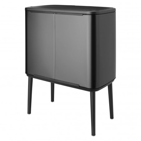 Κάδος Brabantia Bo Touch 1008855, 11+23 l, Ομαλό και αθόρυβο άνοιγμα, Μεγάλο άνοιγμα, Σκούρο γκρι